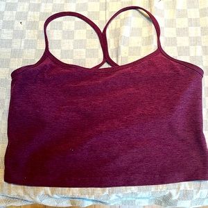 Beyond Yoga spa dye slim strap longline bra size large